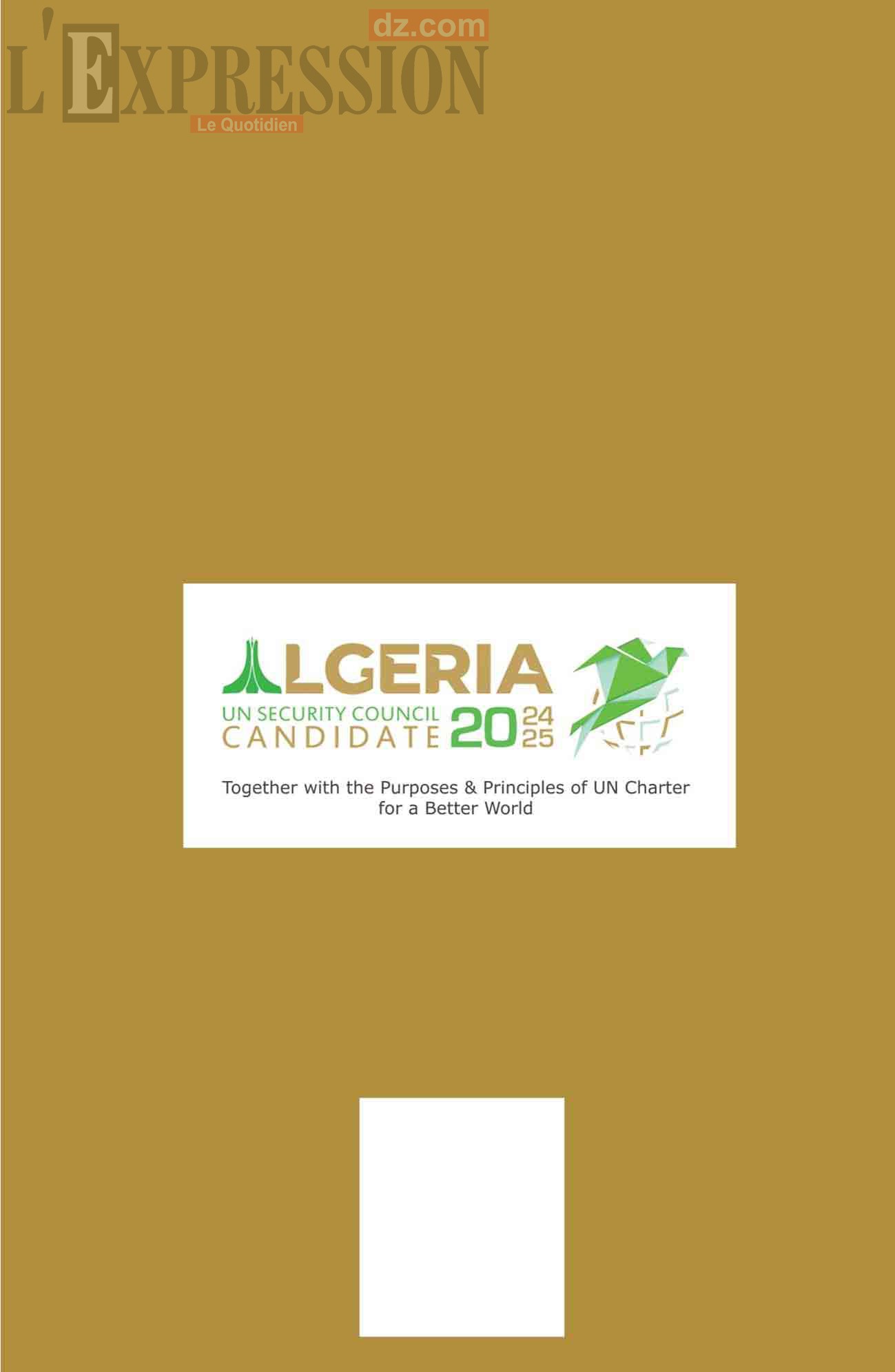 Brochure de la candidature de l’Algérie au Conseil de sécurité de l'ONU